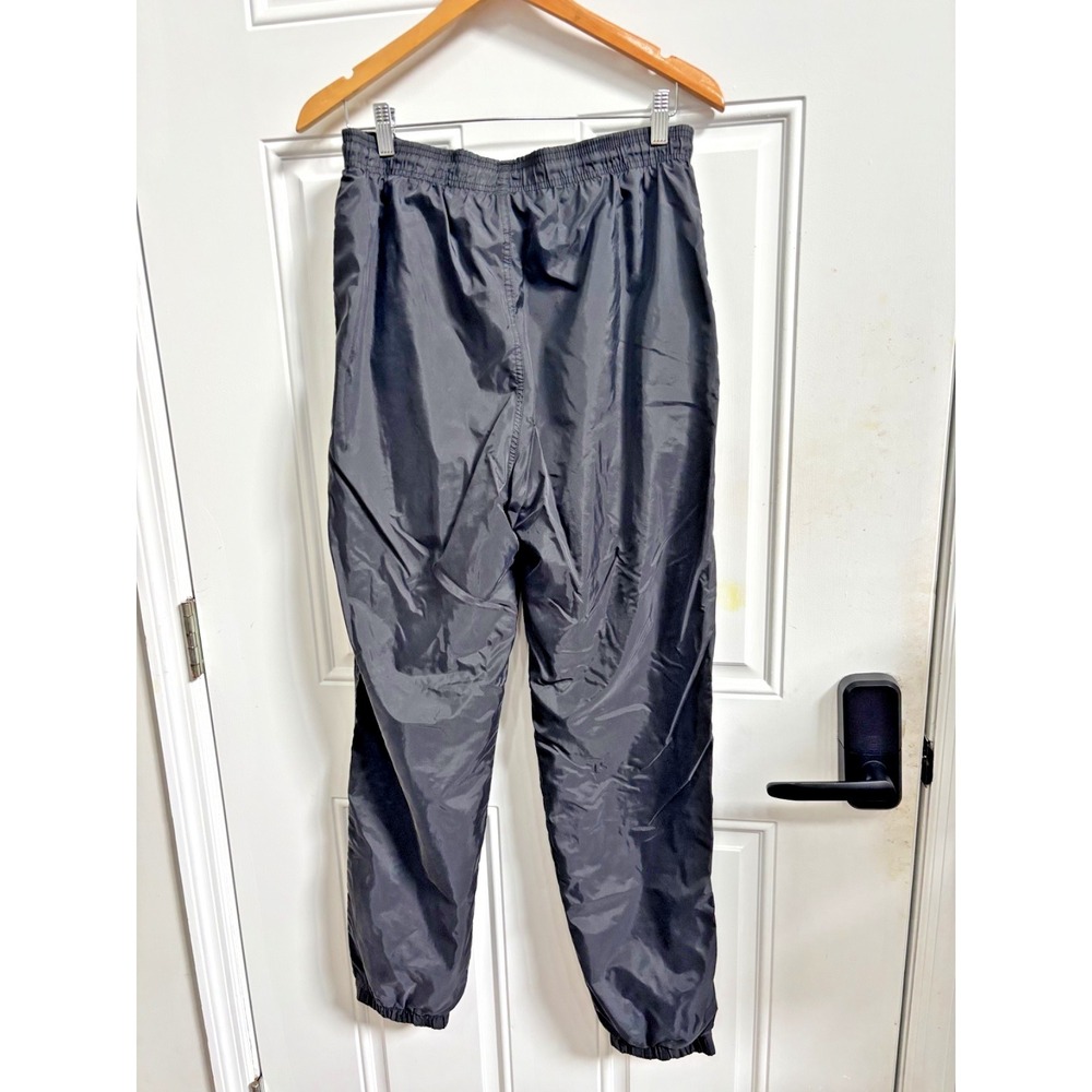 Adidas Jogger Pants Men's Medium Black Regular Fit Tapered Leg Zipper 88387